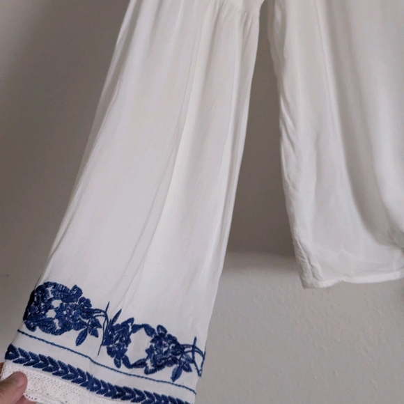 Lovestitch White and Blue Embroidered Blouse - Picture 6 of 10